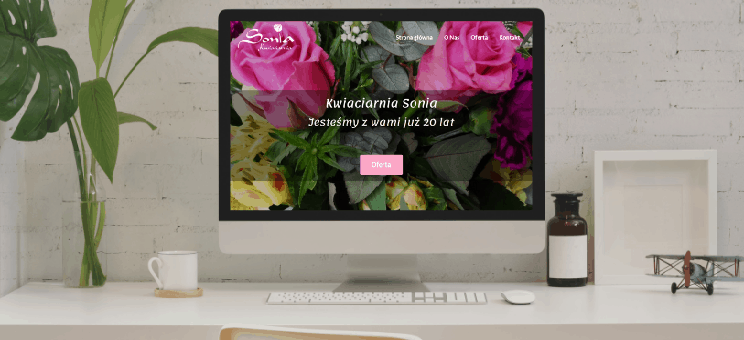 stworzona strona www - kwiaciarnia